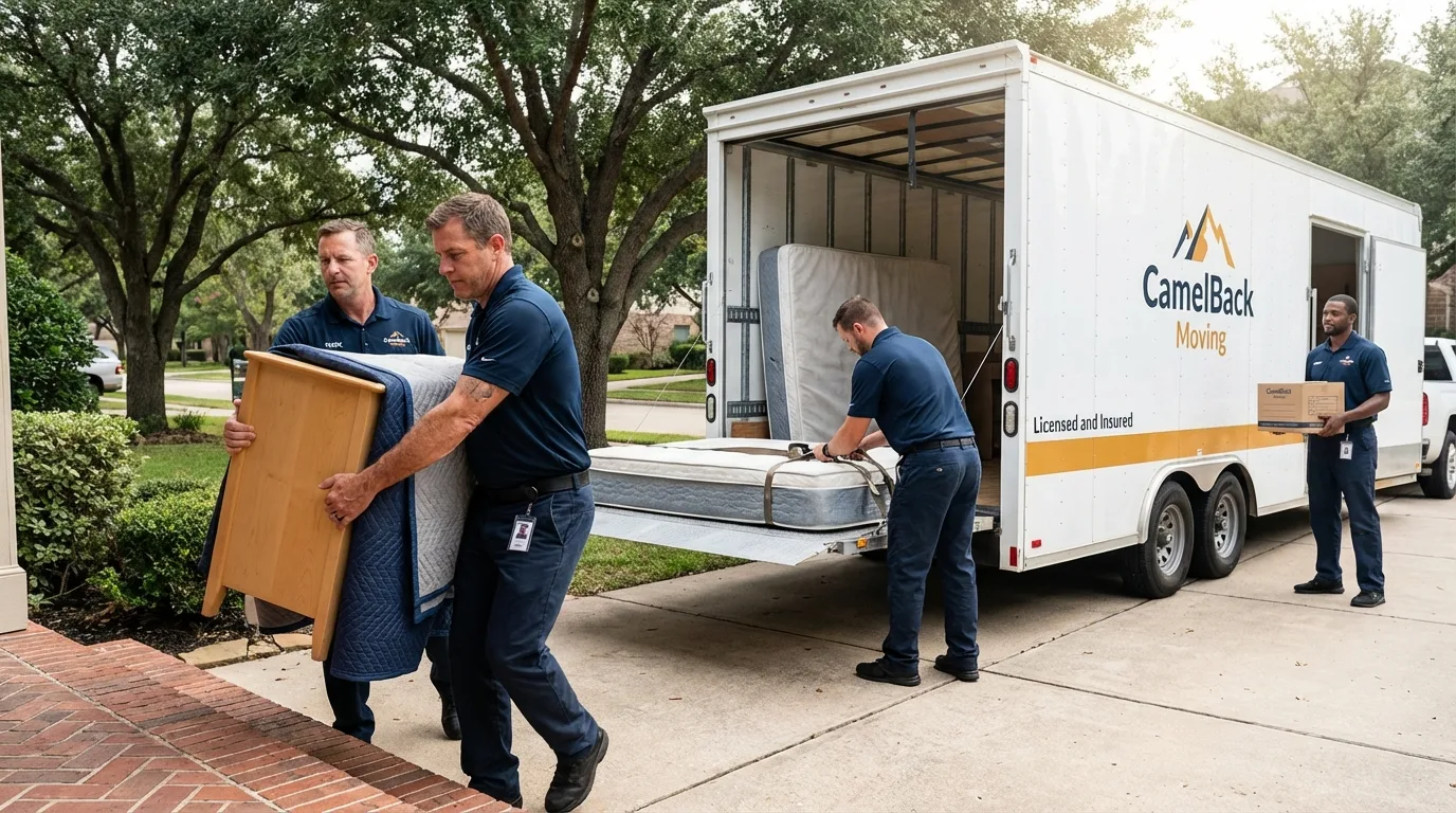 Crew loading residential truck for cross-state move from Goodlettsville, TN