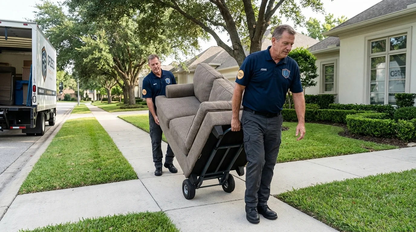 Local residential moving crew loading furniture in Goodlettsville, TN